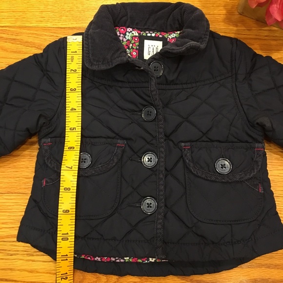 Baby Gap Quilted Barn Coat Size 0-6 Months - Picture 3 of 8
